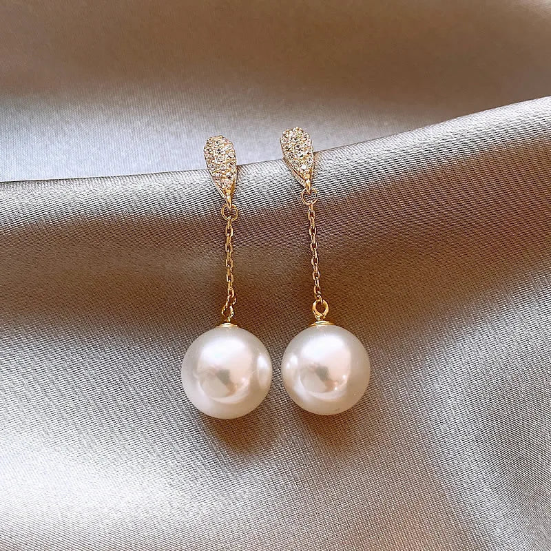Elegant Drop Pearl Tassel Earrings | Fashion Jewelry for Women