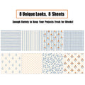 8 Sheets Fresh Plaid Scrapbook Paper Set | DIY Craft Background for Junk Journals