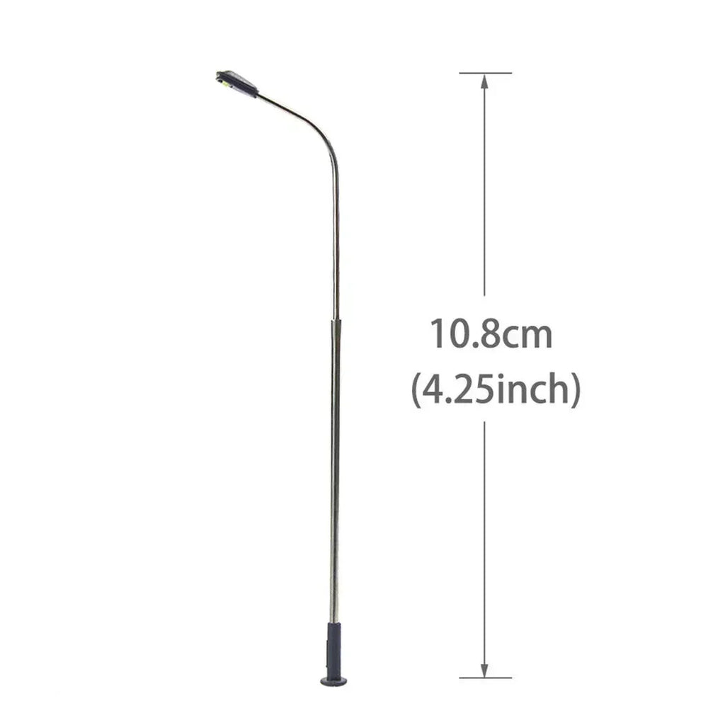 HO Scale Street Lamp Post Warm White 1:87 Model Railway Lighting | 10 Pack Diorama Accessory