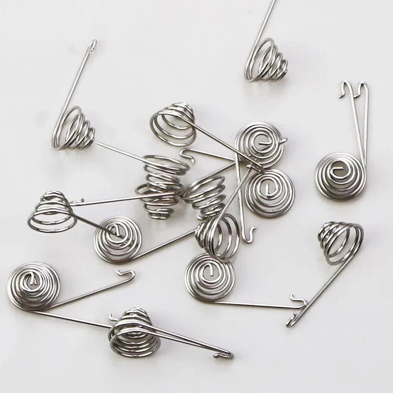 Trigger Button Springs Replacement Kit Xbox 360 | 2/6/10 Pack Silver Springs for LT RT Battery Connector