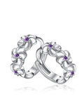 925 Sterling Silver Small Flower Hoop Earrings | Cute Romantic Charm Jewelry for Women