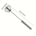 Stainless Steel Semi-Automatic Egg Beater | Manual Cream and Egg Mixer for Baking