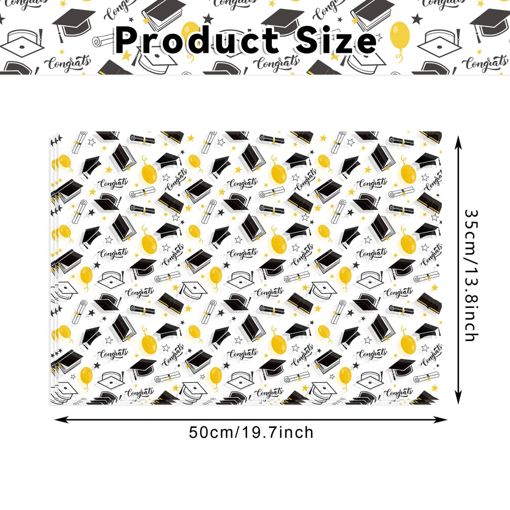 15/35pcs Graduation Gift Wrapping Paper | School Party Supplies