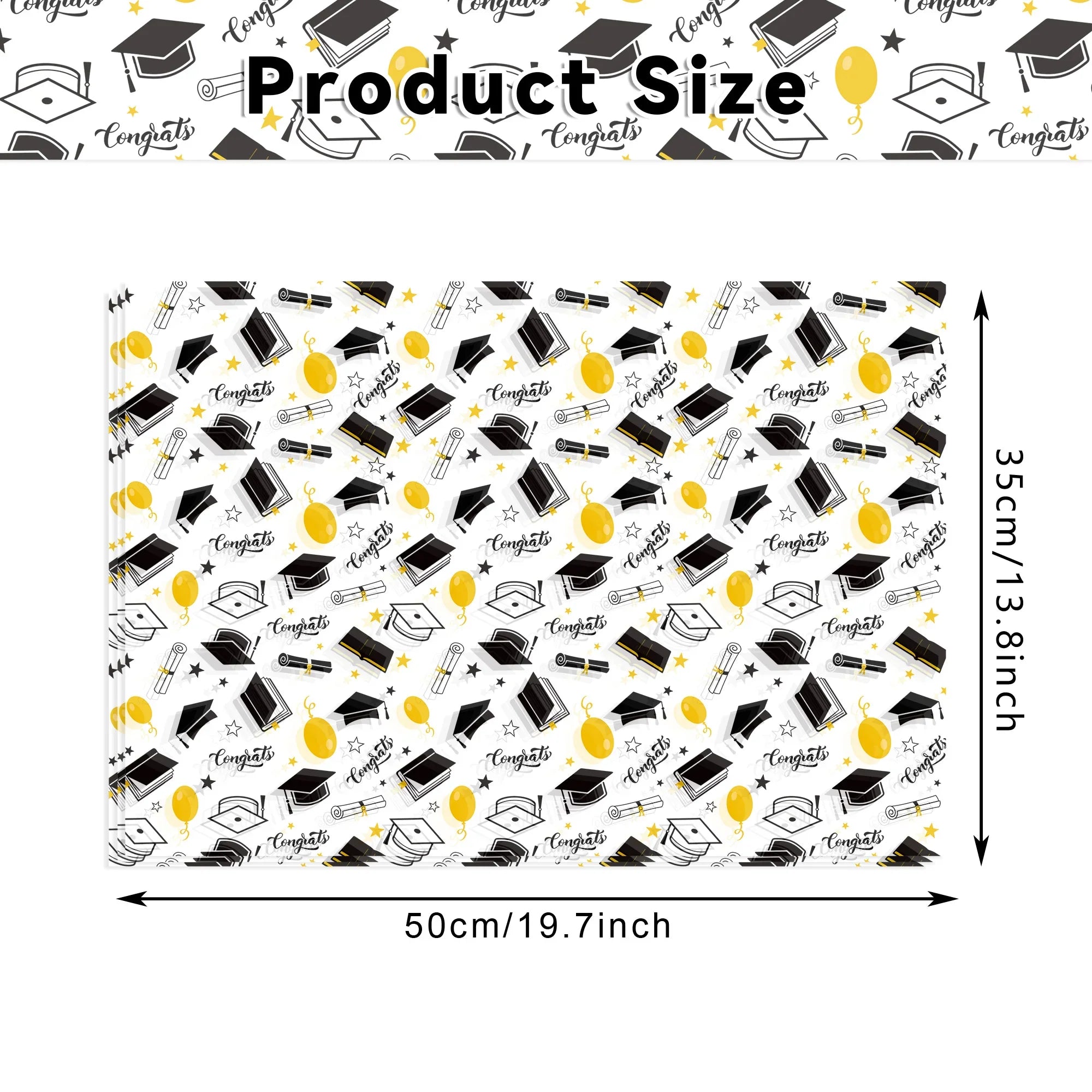 15/35pcs Graduation Gift Wrapping Paper | School Party Supplies