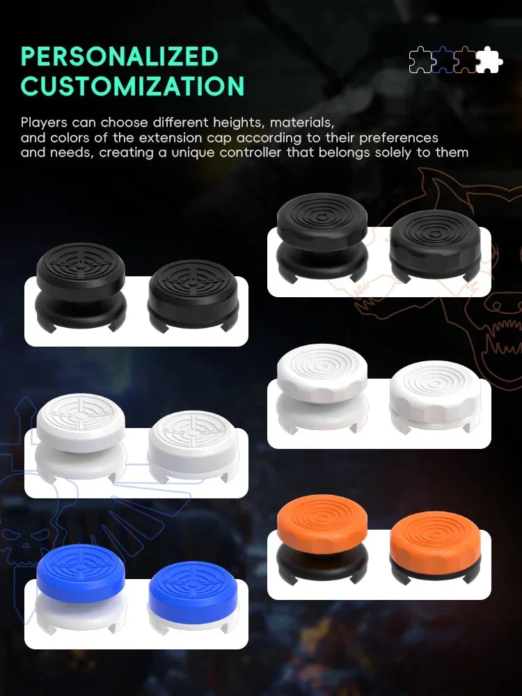 DATA FROG 2PCS High-Rise Analog Stick Cap for PS4 PS5 Xbox One Controller | FPS Precision Thumb Grip Joystick Cover