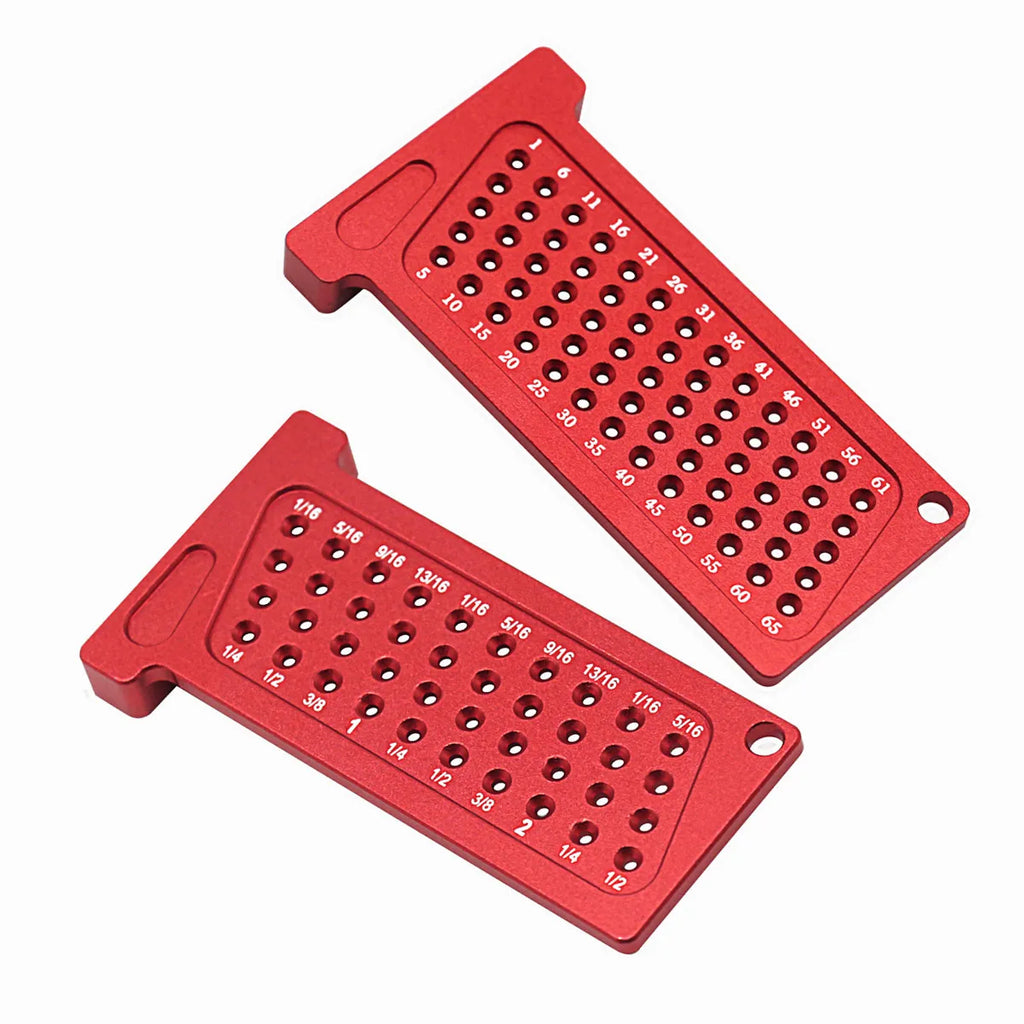 Woodworking Precision Hole Scribe T-Ruler | Aluminum Pocket Cross Calibration Tool for DIY Measuring
