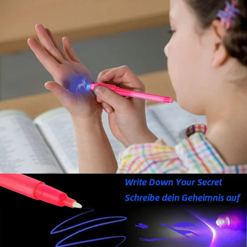 Luminous Light Pen Set | Magic Purple 2-in-1 UV Black Light Combo for Kids