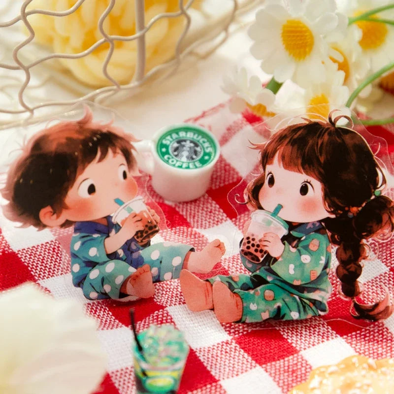 30pcs Cute Girl Stickers for DIY Planner Scrapbooking | Lovely Paradise Decal Pack