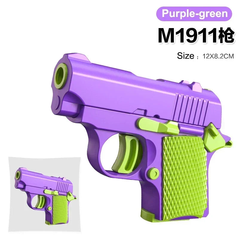 Mini 3D Gravity Printing 1911 Toy Gun | Stress Relief Fidget Toy for Kids and Adults