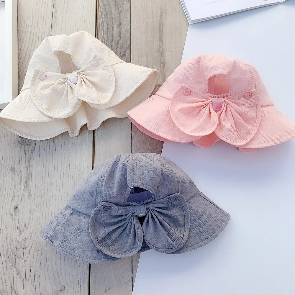 Princess Baby Bucket Hat for Girls | Big Bow Summer Sun Hat
