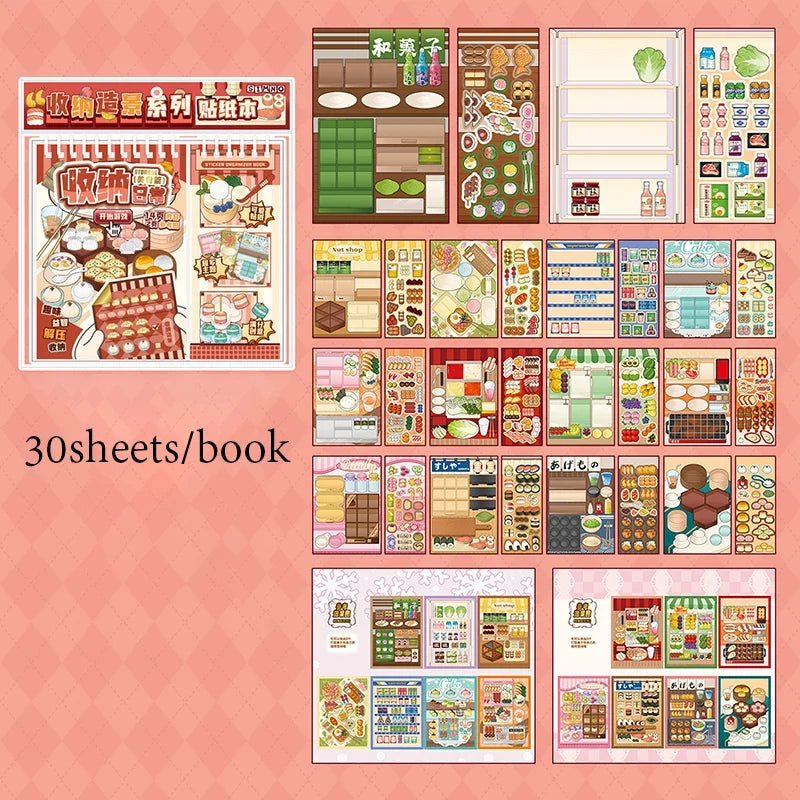 30pcs Daily Life Sticker Book | Organized Journal Supplies