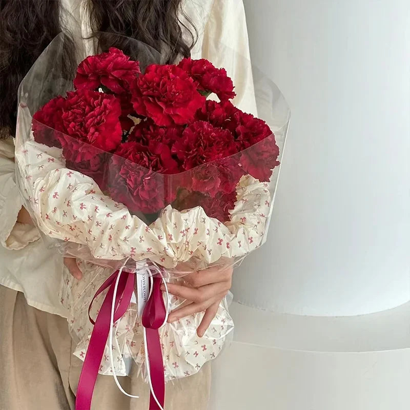10Pcs Pink Bowknot Sydney Paper | Hand-Kneaded Paper Cotton Paper Bouquet Flower Wrapping Paper