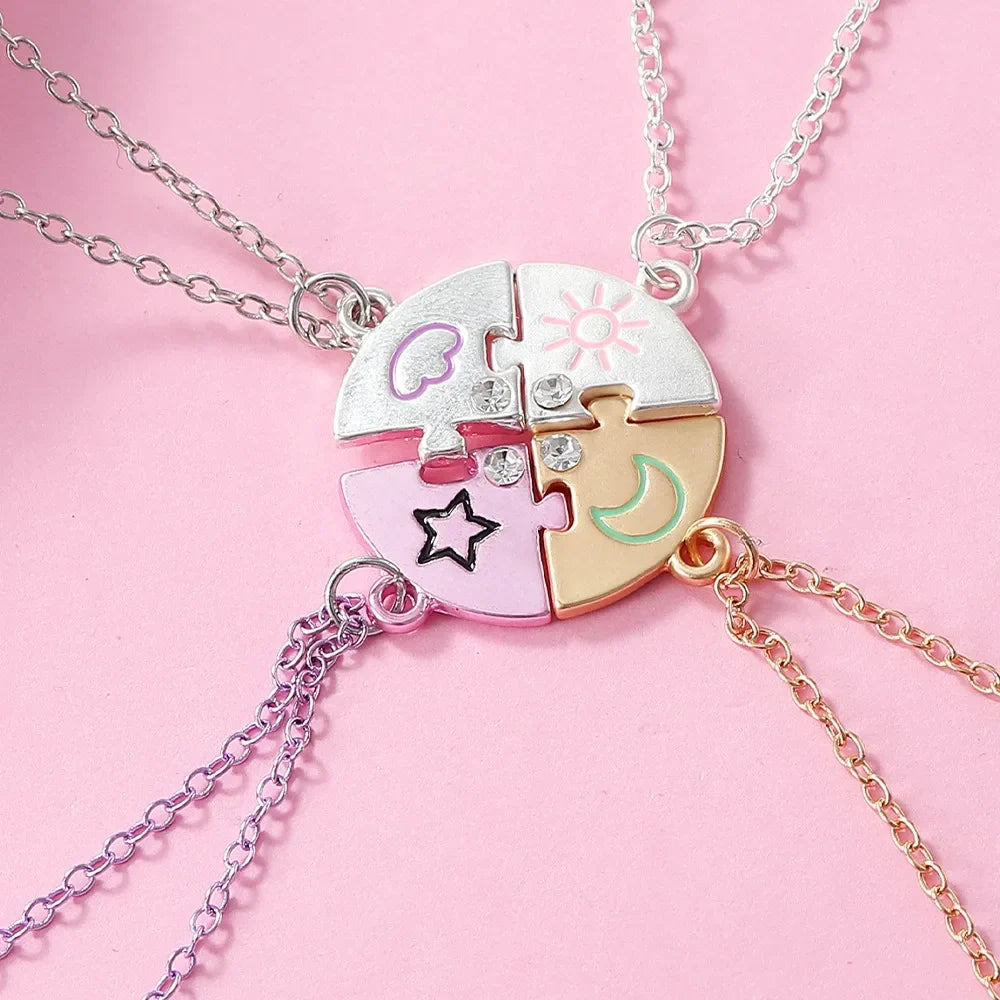 Heart-shaped Best Friend Necklace Set | BFF Friendship Jewelry for Girls