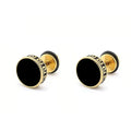 2pcs 316L Stainless Steel Vintage Flat Back Stud Earrings | Unisex Screw Back Cartilage and Tragus Piercing Jewelry