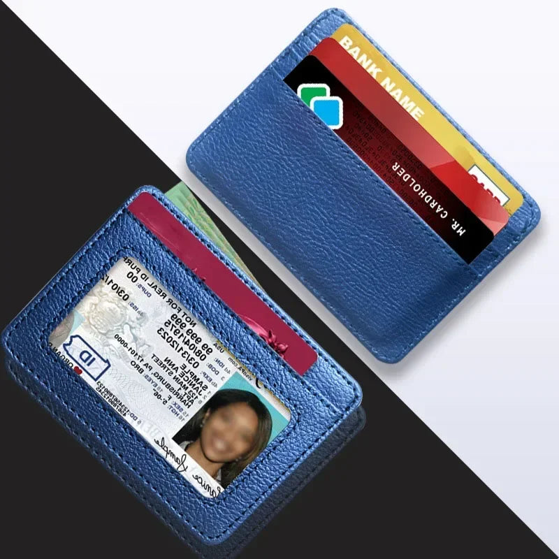 Thin PU Leather Mini Wallet | Slim Bank Credit Card Holder for Men