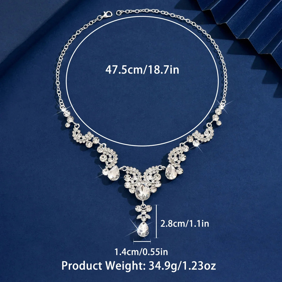 Water Drop Pendant Necklace | Light Luxury Fashion Jewelry