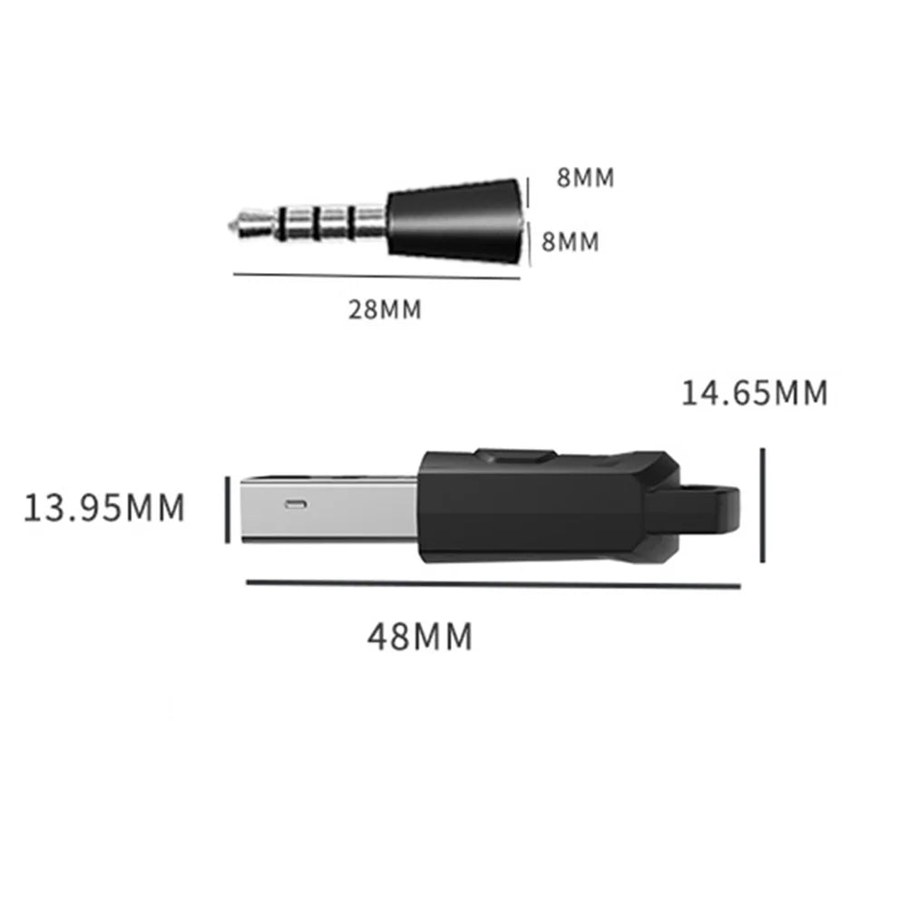 Wireless Bluetooth 5.0 Audio Adapter for PS5 PS4 PC | Low Latency Game Headset Transmitter