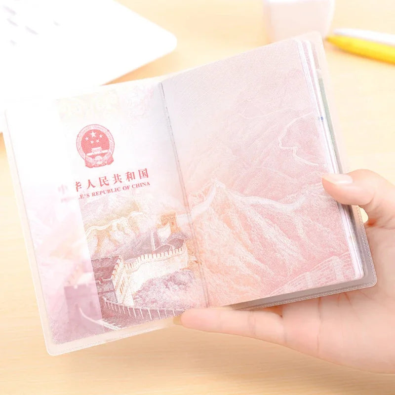 eTya Travel Waterproof Passport Holder | Transparent PVC ID and Credit Card Wallet