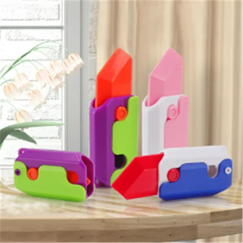Gravity 3D Printing Decompression Toy | Carrot Knife Stress Relief for Kids and Adults