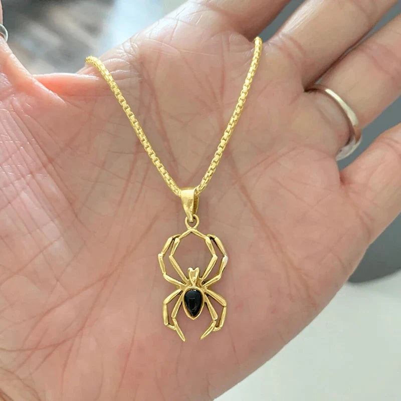 Spider Pendant Necklace | Unisex Punk Animal Jewelry for Hip Hop Style
