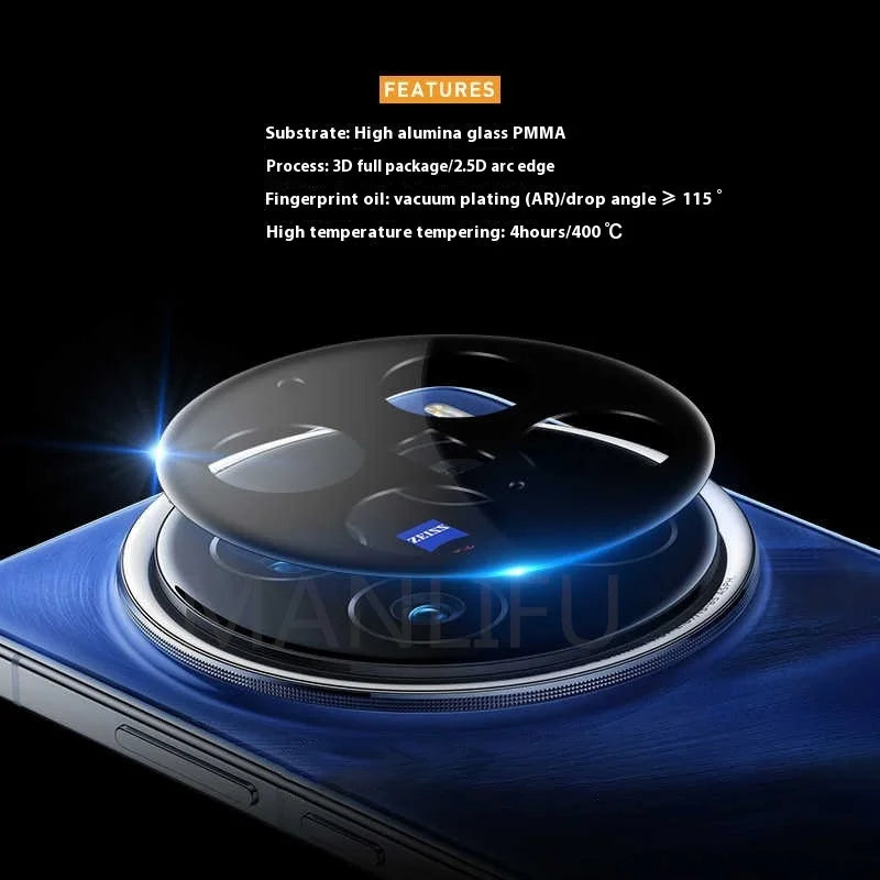 3D Camera Lens Tempered Glass For Vivo X200 Pro Back Camera Protector on Vivo X200 X200Pro Mini Black Lens Ring Film Cover Case
