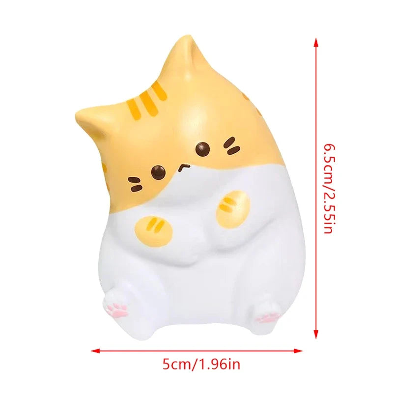 Cat Stress Relief Squishy Toy | Slow Rising PU Squeeze Antistress Ball