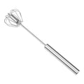 Stainless Steel Manual Egg Beater | Semi-Automatic Rotary Cream Blender for Baking