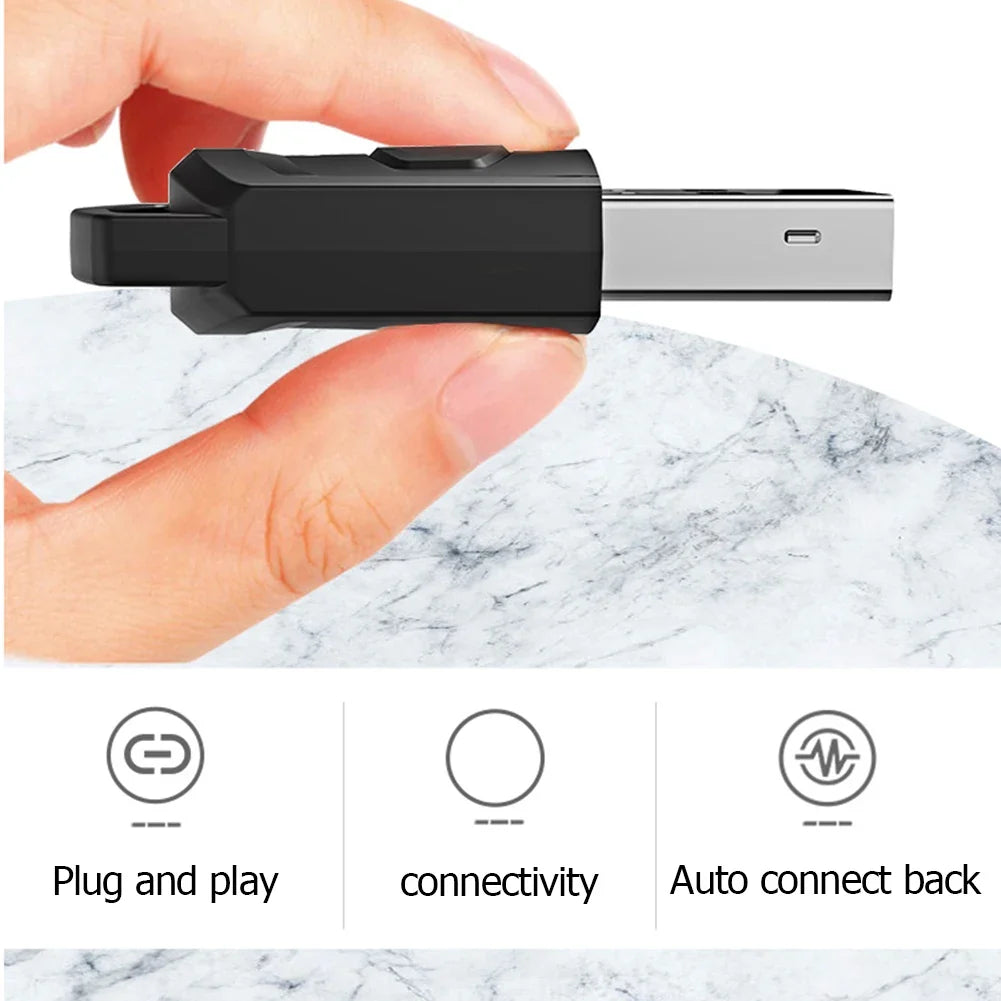 Wireless Bluetooth 5.0 Audio Adapter for PS5 PS4 PC | Low Latency Game Headset Transmitter