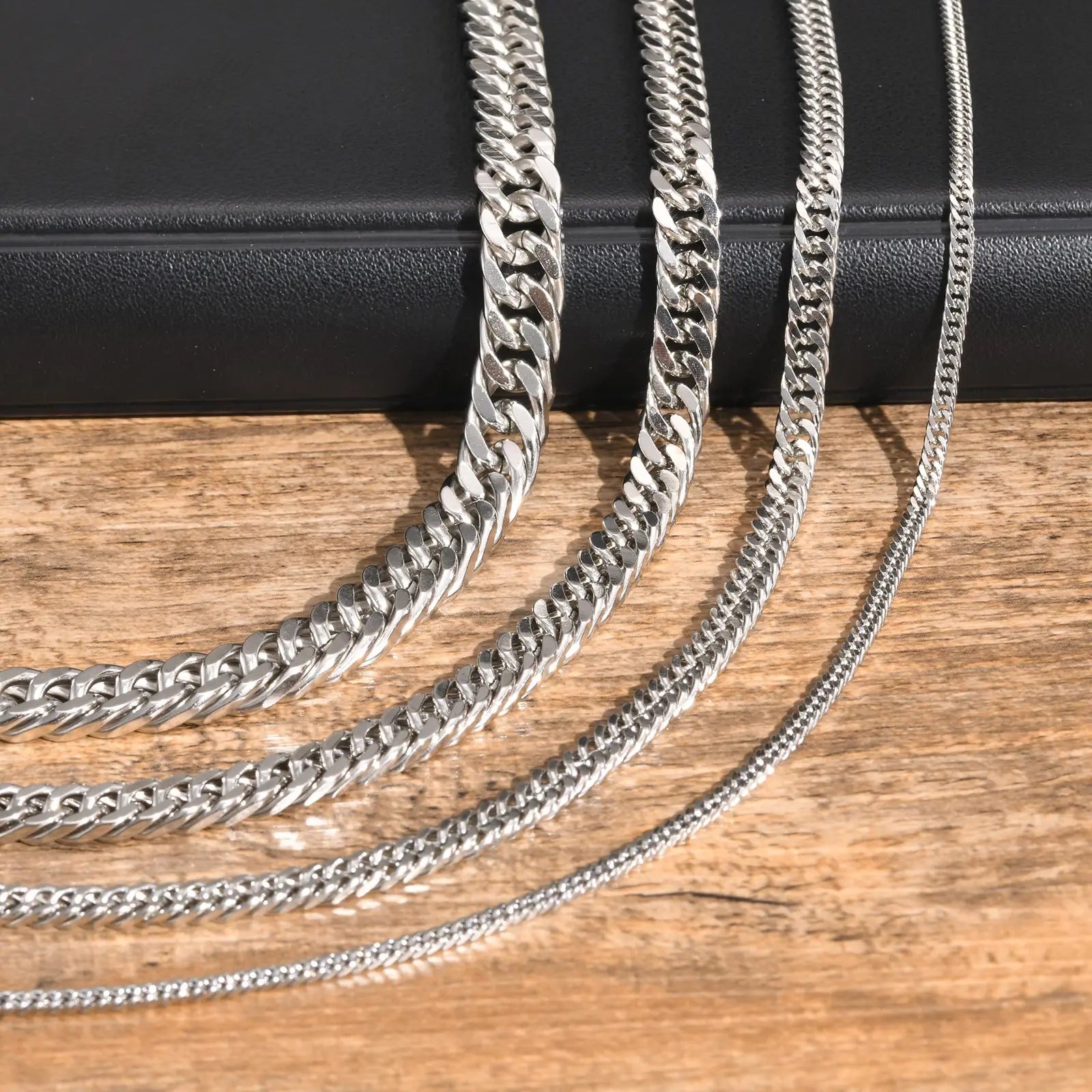 Men's Chunky Miami Cuban Chain Necklace | Vintage Punk Hip Hop Stainless Steel Link Collar Jewelry