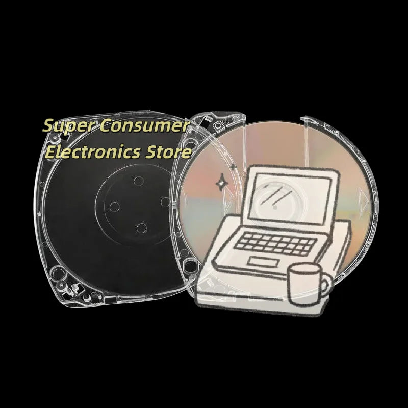 Transparent PSP UMD Replacement Shell 5-Pack | Clear Disc Case Cover for PSP 1000 2000 3000