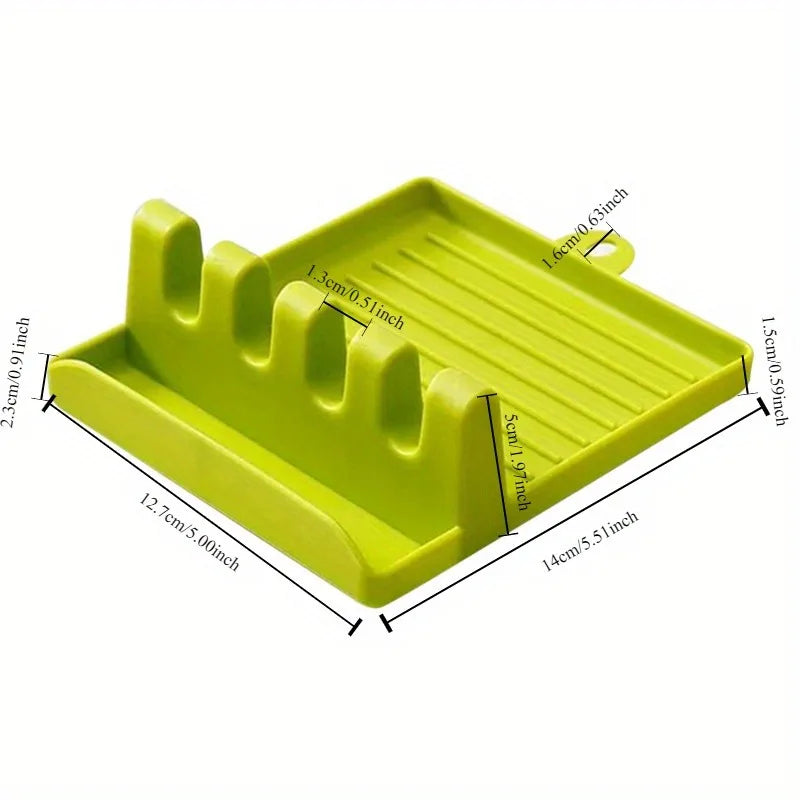 Plastic Spoon Rest with Chopstick Slot | Kitchen Counter Organizer
