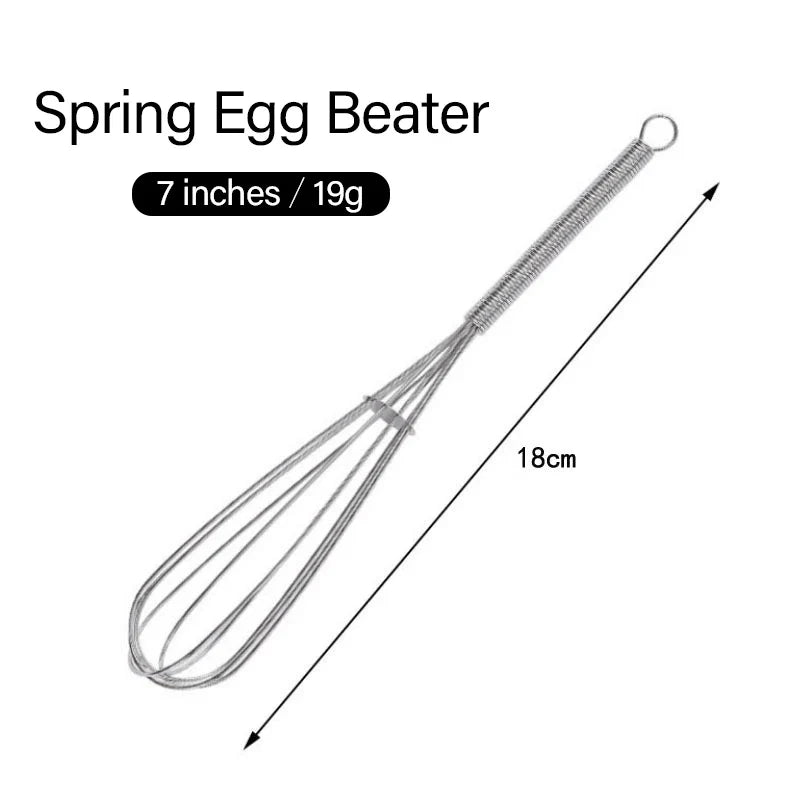 Mini Stainless Steel Balloon Whisk | 3-Wire Manual Egg Beater