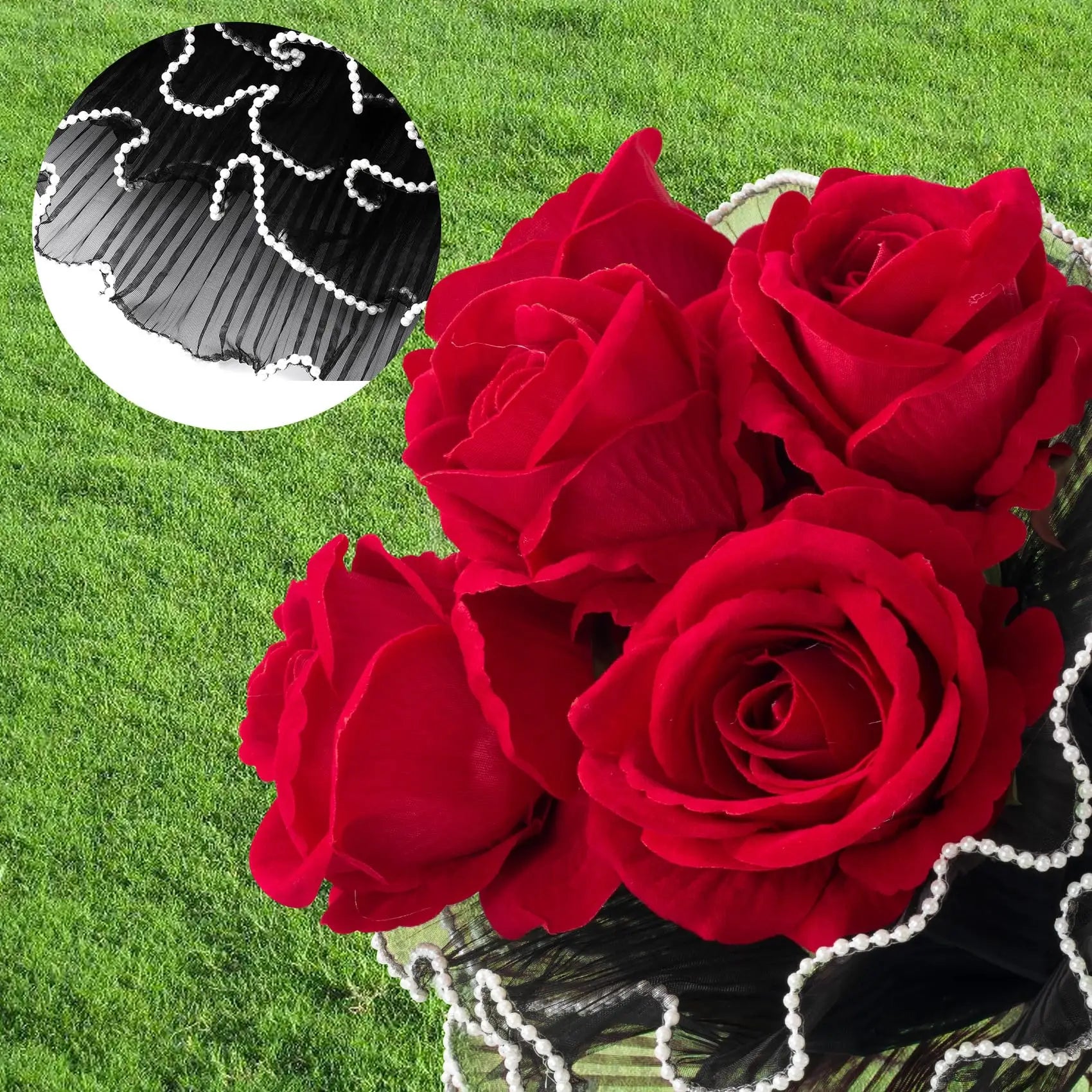 Black Pearl Edge Bouquet Wrapping Paper Roll | Korean Florist Gift Wrap