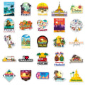 Thai Scenery Graffiti Stickers 50 Pack | Travel-Themed Decals for Laptops and Phones
