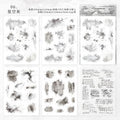 Watercolor Trace Stickers | 10pcs Romance of Watercolor DIY Journal Pack