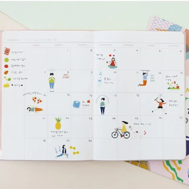 Korean Import Suatelier Daily Exercise DIY Scrapbooking Diary Sticker Set | School Supplies Gift