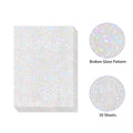 50 Sheets Holographic Cold Lamination Film | Clear Self-Adhesive Waterproof Overlay