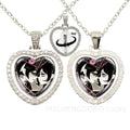 The Coffin Of Andy And Leyley Cosplay Necklace | Double Sided Glass Cabochon Heart Pendant