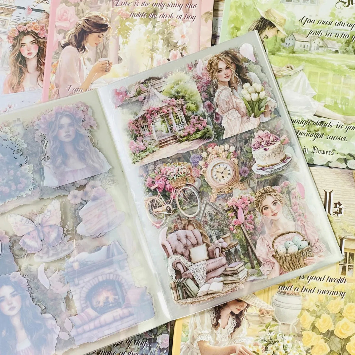 20-Sheet Junk Journal Sticker Pack | DIY Scrapbooking Decor