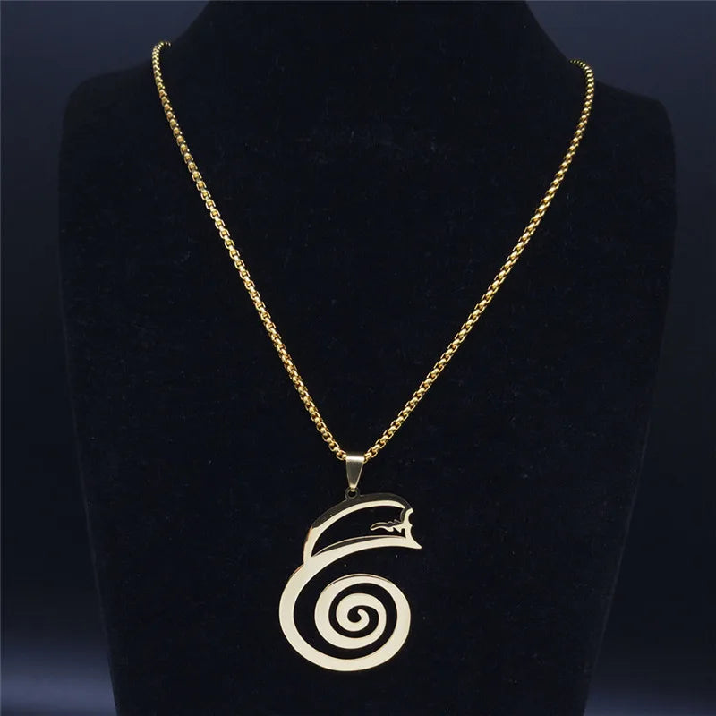 Dai Ko Myo Stainless Steel Pendant Necklace | Gold Color Master Reiki Symbol Jewelry