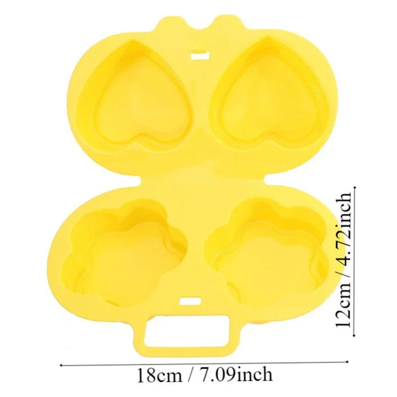 Microwave Egg Steamer Flower Heart Shape | Silicone Egg Cooker for Breakfast