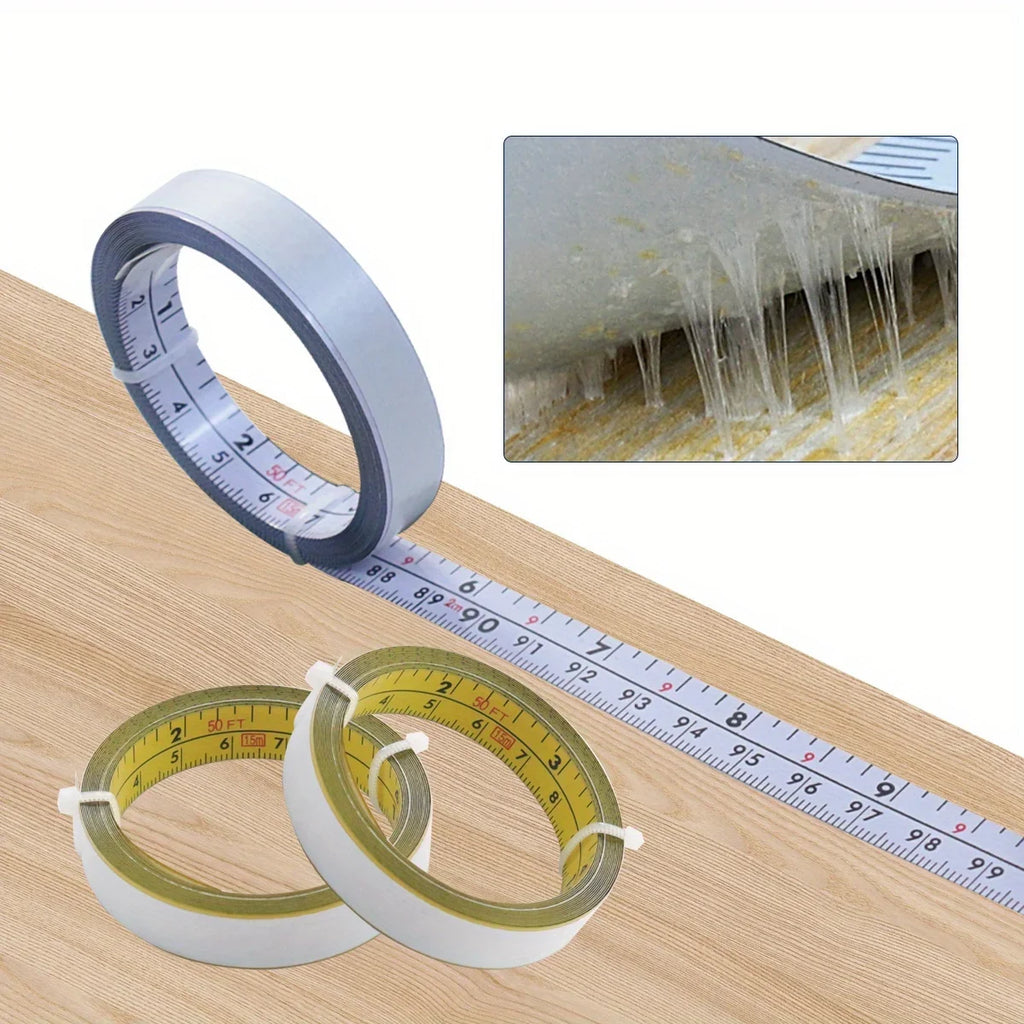 Steel Adhesive Tape Measure | Imperial and Metric Scale Ruler Sticker