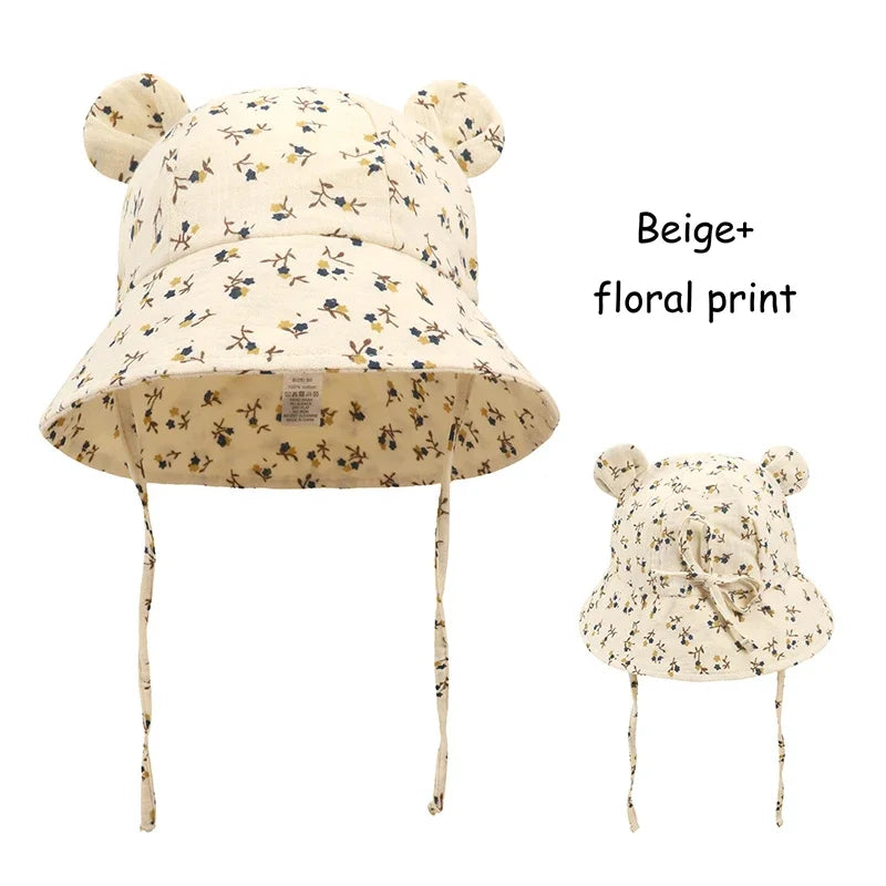 Muslin Baby Sun Hat for Toddlers | 100% Cotton Cartoon Kids Cap