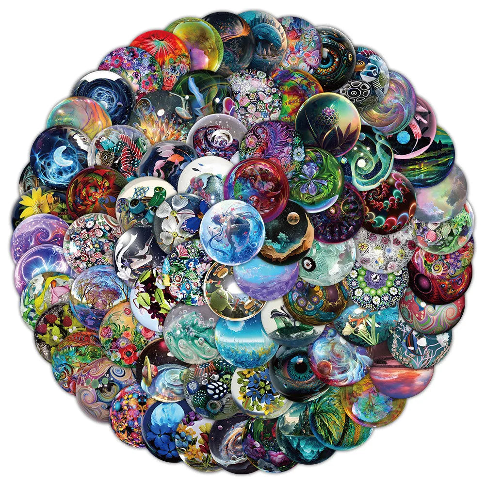 100 Cartoon Graffiti Stickers for Helmet Laptop Bike Skateboard | Waterproof Decals
