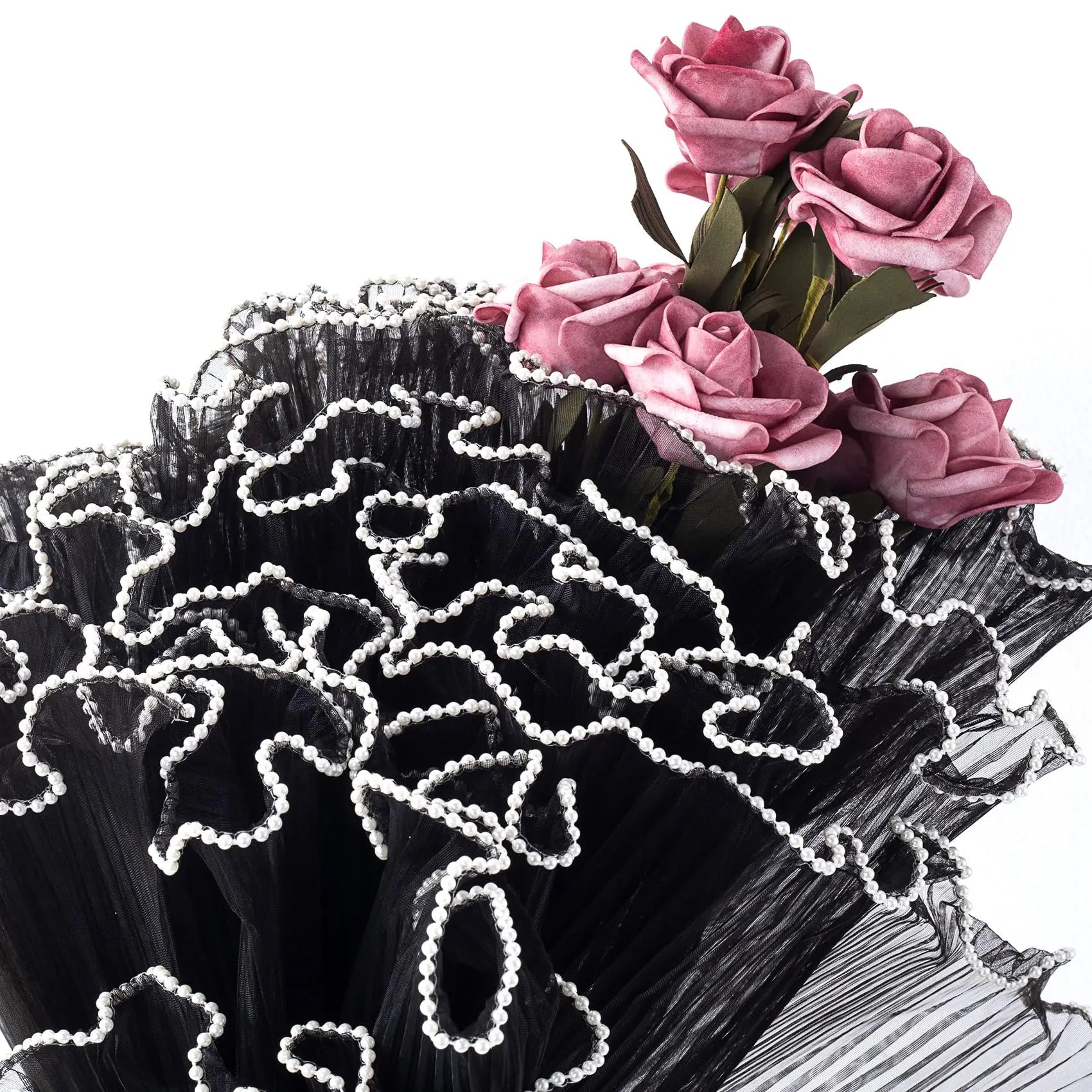 Black Pearl Edge Bouquet Wrapping Paper Roll | Korean Florist Gift Wrap
