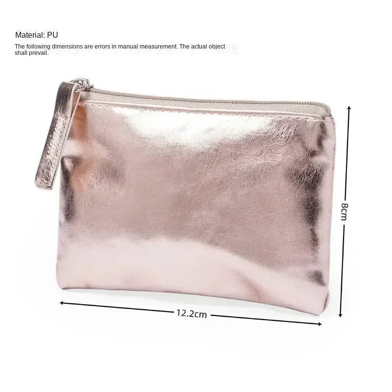 Silver Gold Credit Card Holder Bag | Waterproof PU Leather Coin Purse Wallet