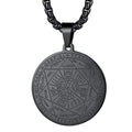 Seven Archangels Amulet Stainless Steel Necklace | Seal of Solomon Talisman Pendant