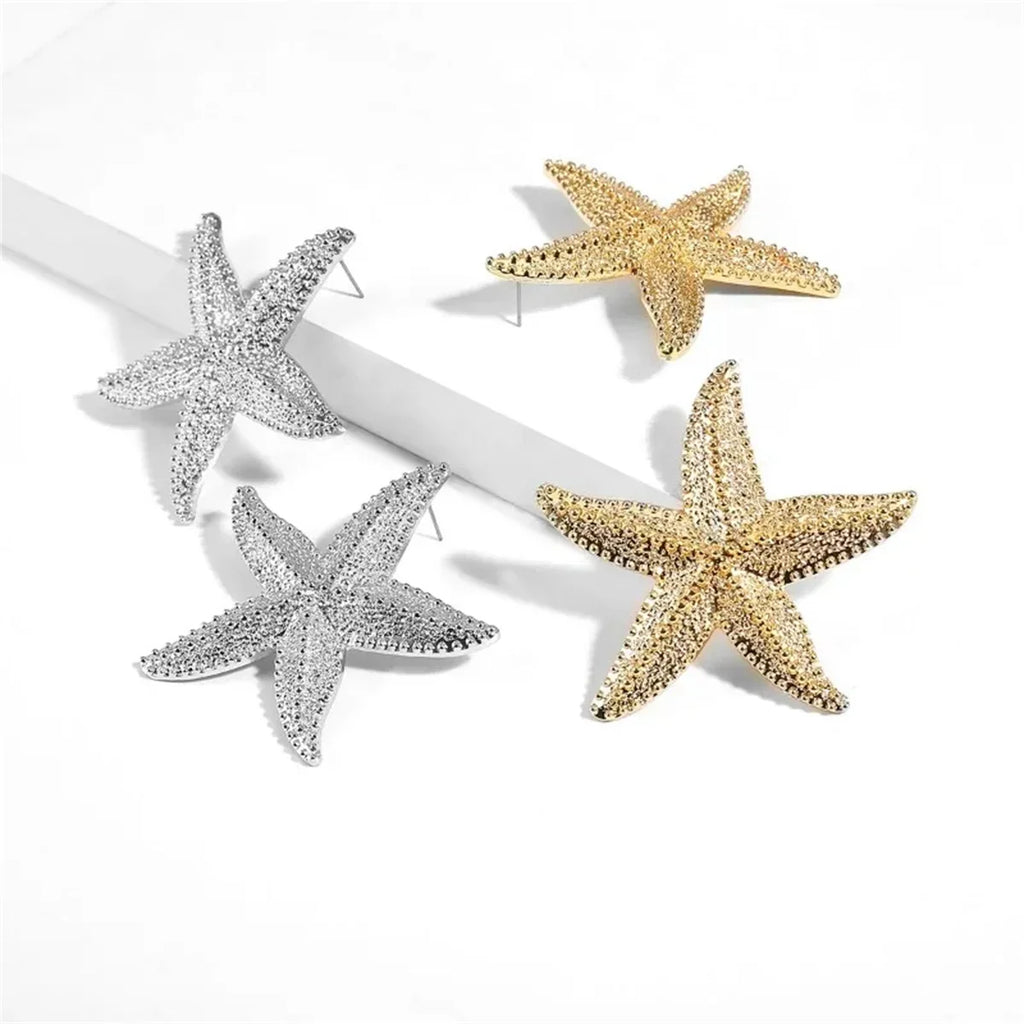 Classic Starfish Stud Earrings | 2pcs Summer Beach Fashion Jewelry for Women