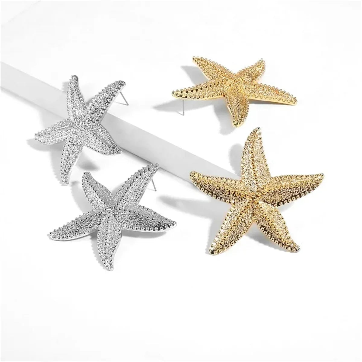 Classic Starfish Stud Earrings | 2pcs Summer Beach Fashion Jewelry for Women