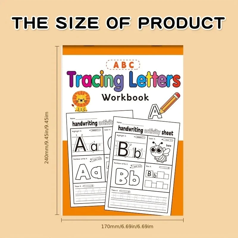 Fun Activity Copybook | English Letter Handwriting Exercise Book for Kids